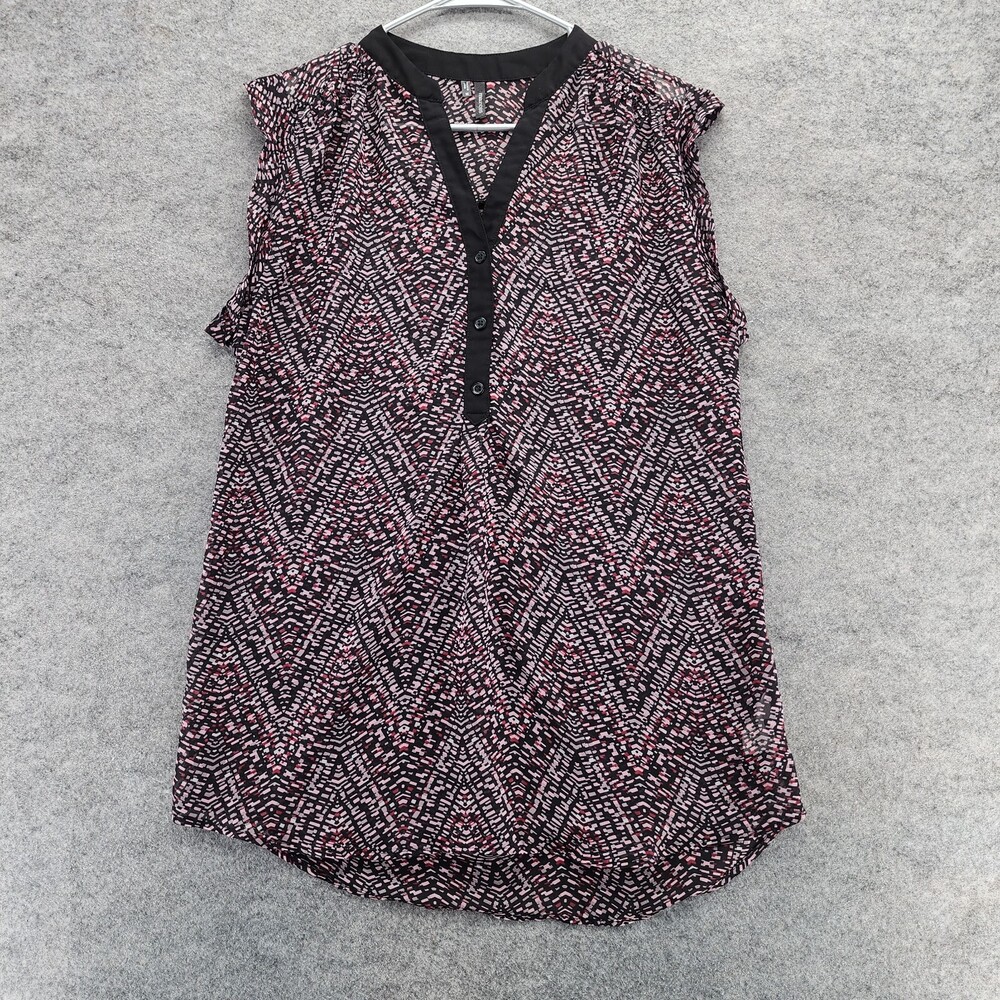 Maurices Shirt Womens Medium Black Sleeveless V Neck